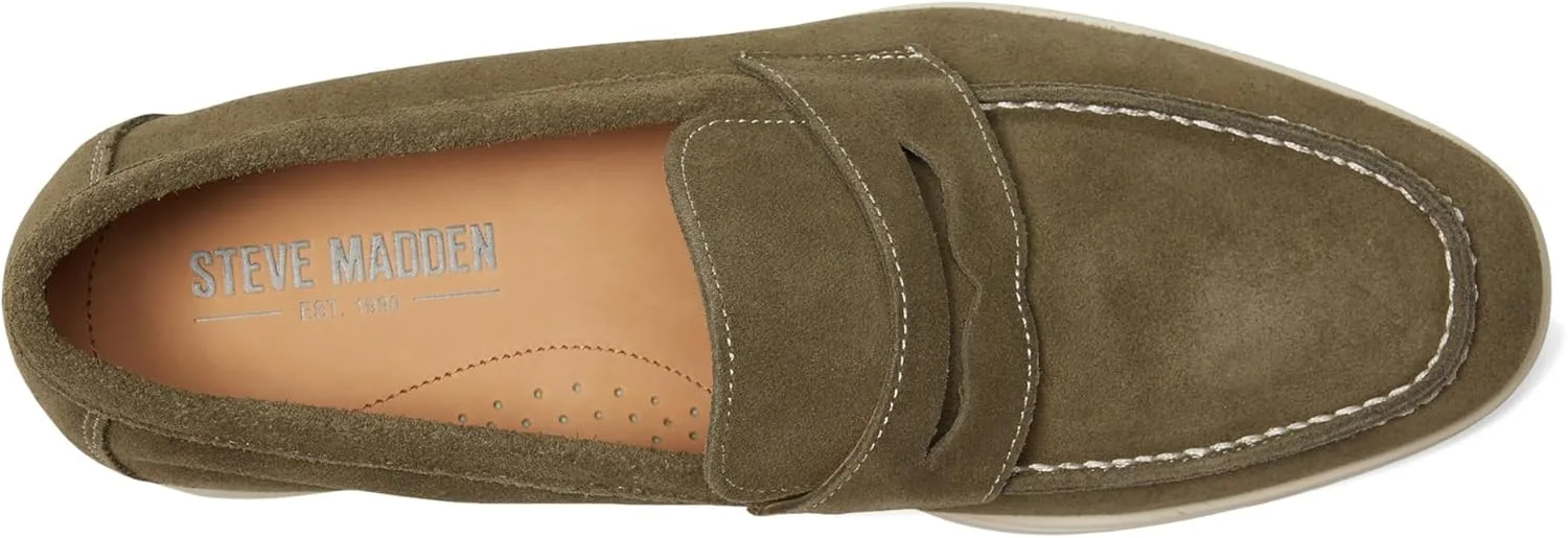 Мужские лоферы Steve Madden Laguna Penny Loafer, оливковый — фото 2