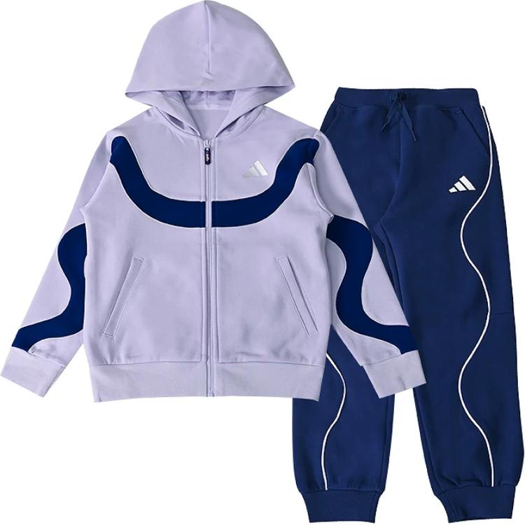 Adidas Повседневная спортивная одежда коллекция blue purple для детей 3-7 лет — фото 2