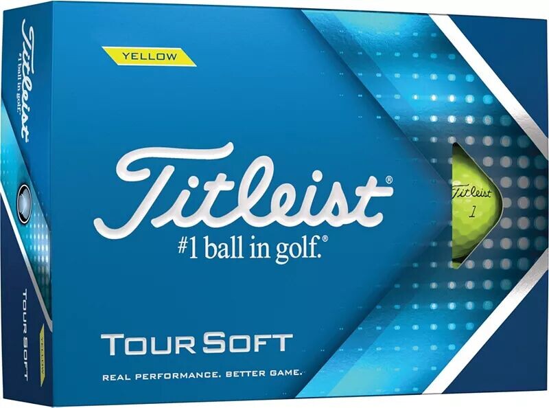 

Мягкие мячи для гольфа Titleist Tour 2022, желтый