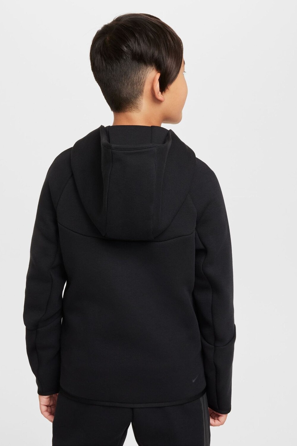 Толстовка с капюшоном из технологического флиса с застежкой молнией Nike, черный — фото 2