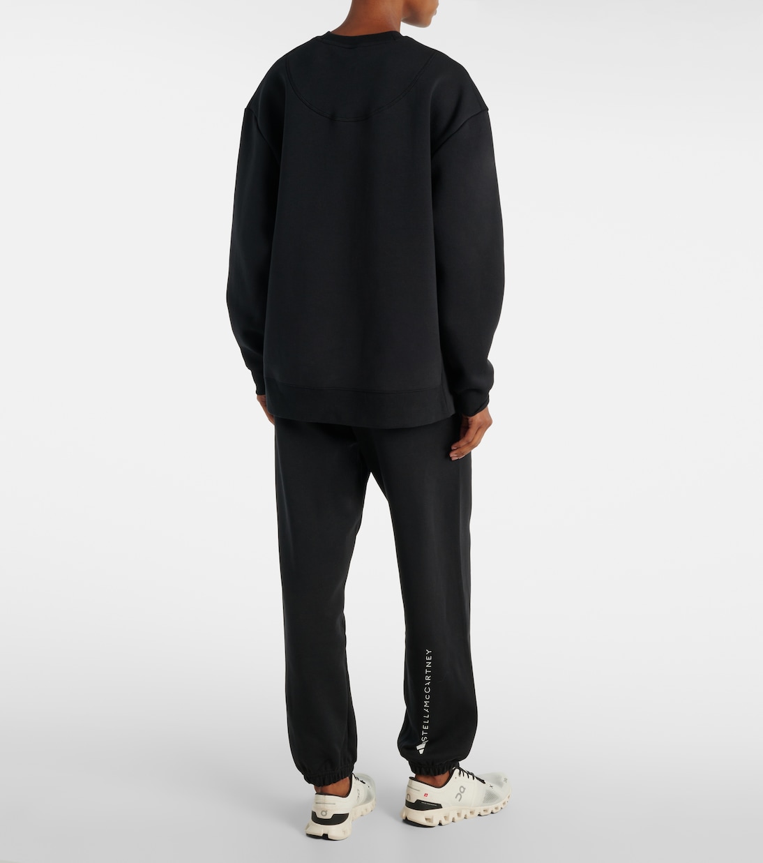 Логотип свитшота из хлопкового джерси Adidas by Stella McCartney, черный — фото 3