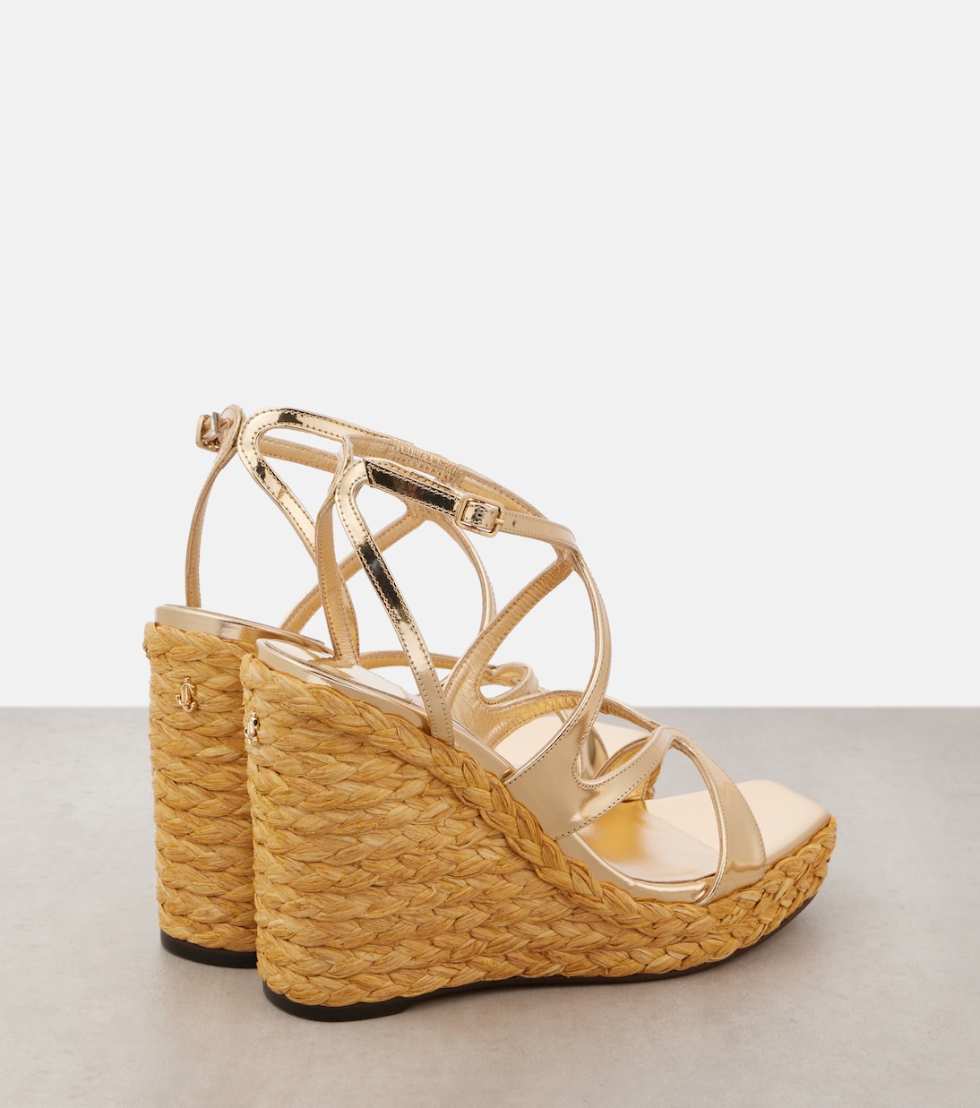 Сандалии из металлизированной кожи Ayla 110 Jimmy Choo, золотой — фото 2