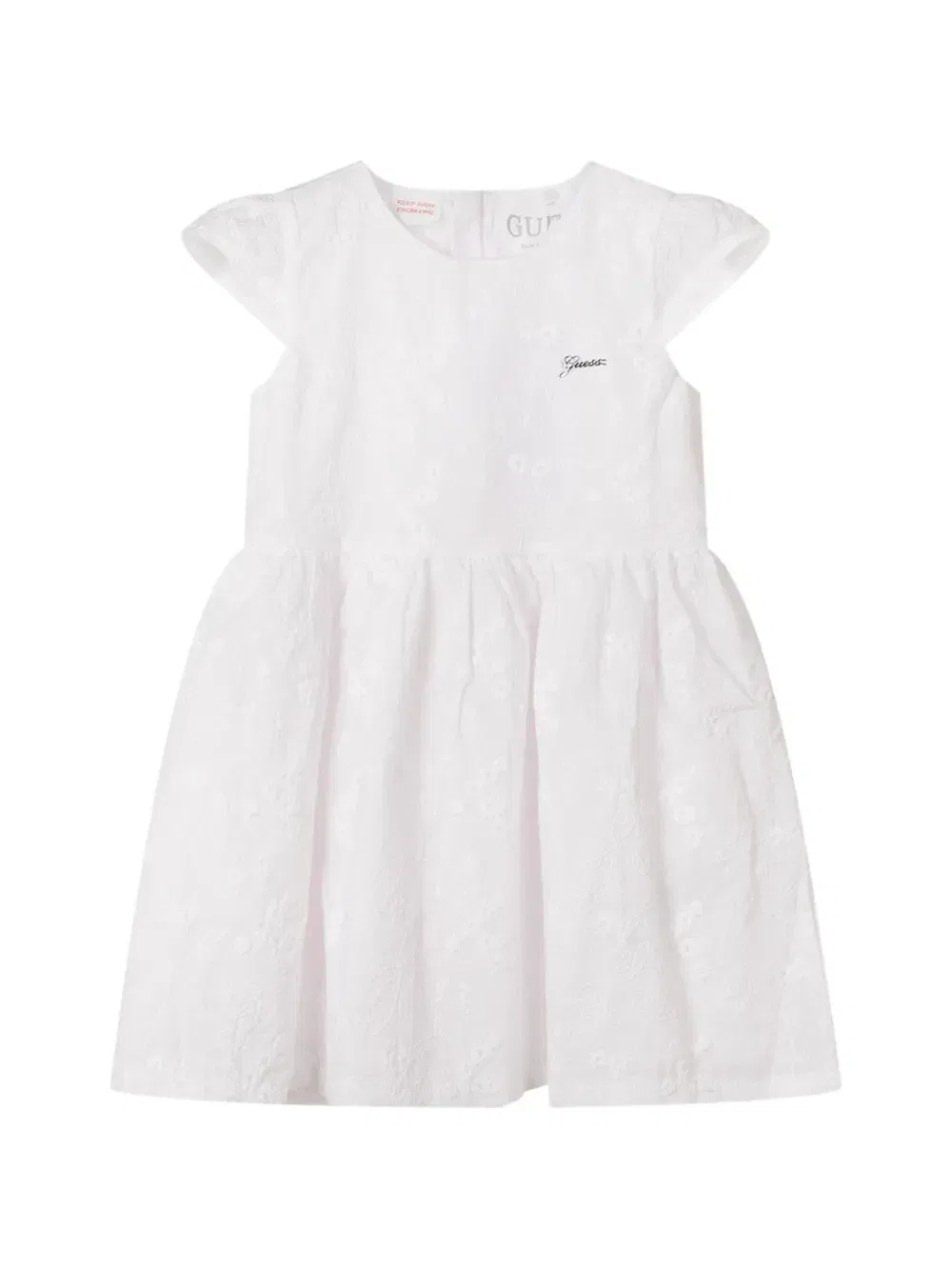 Платье из батиста сангальо GUESS Kids, белый