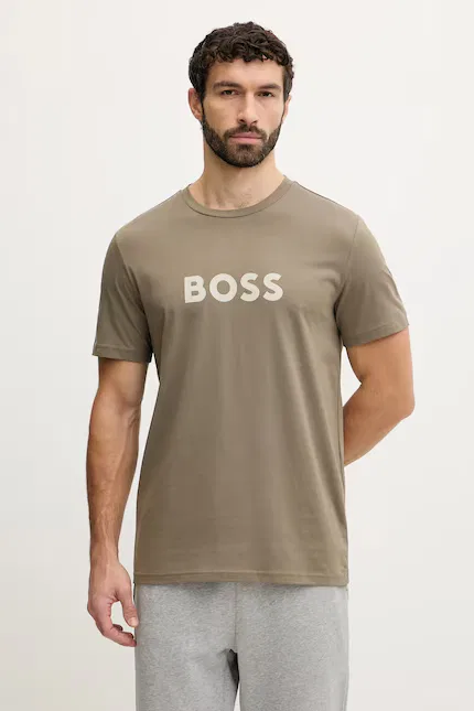Футболка с принтом RN BOSS, зеленый
