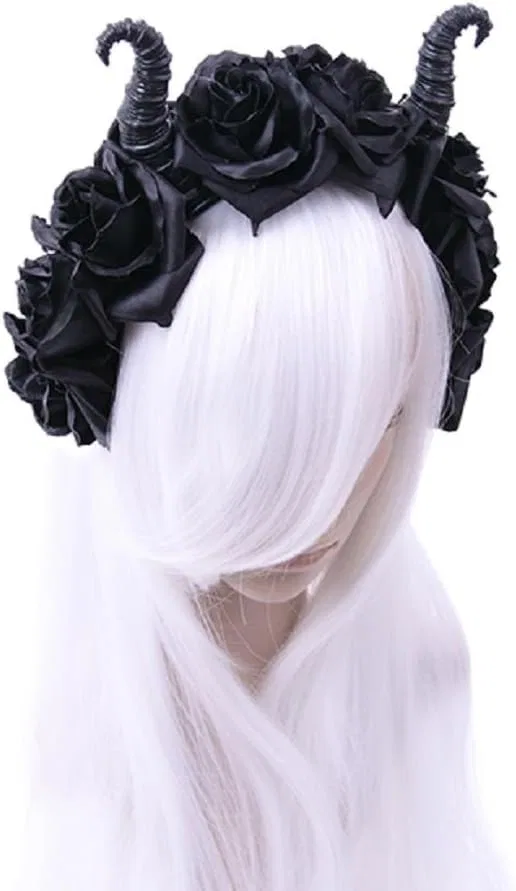 Готический ободок для волос Restyle Gothic Flower Garland Nu Goth, черный Restyle — фото 3