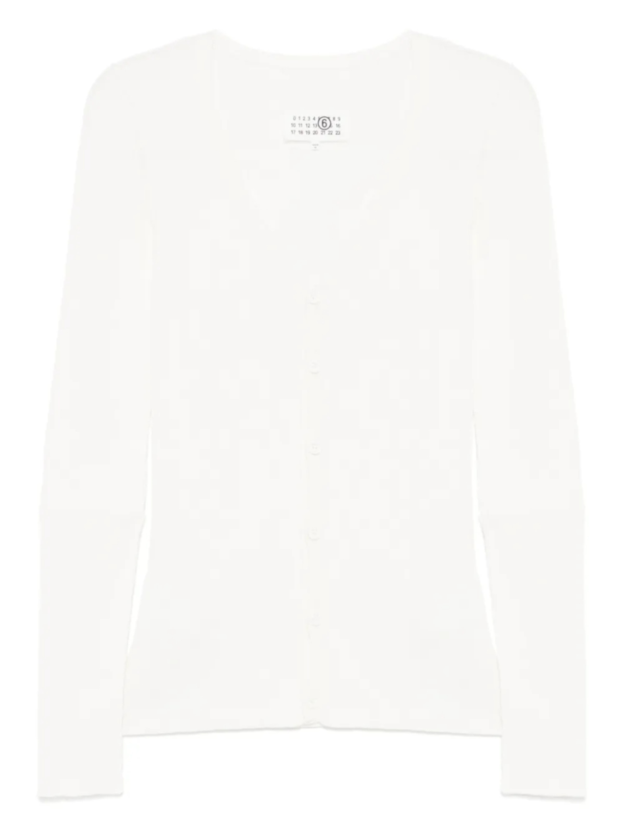 

MM6 Maison Margiela кардиган с V-образным вырезом, белый