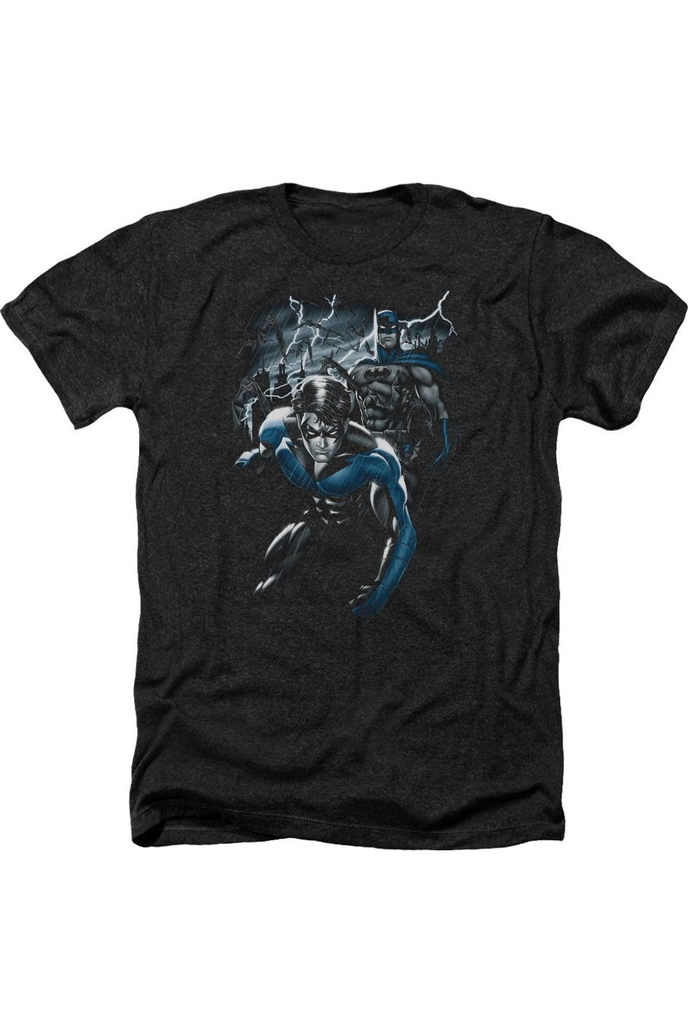 

Футболка Batman Dynamic Duo для взрослых Heather Gildan, черный