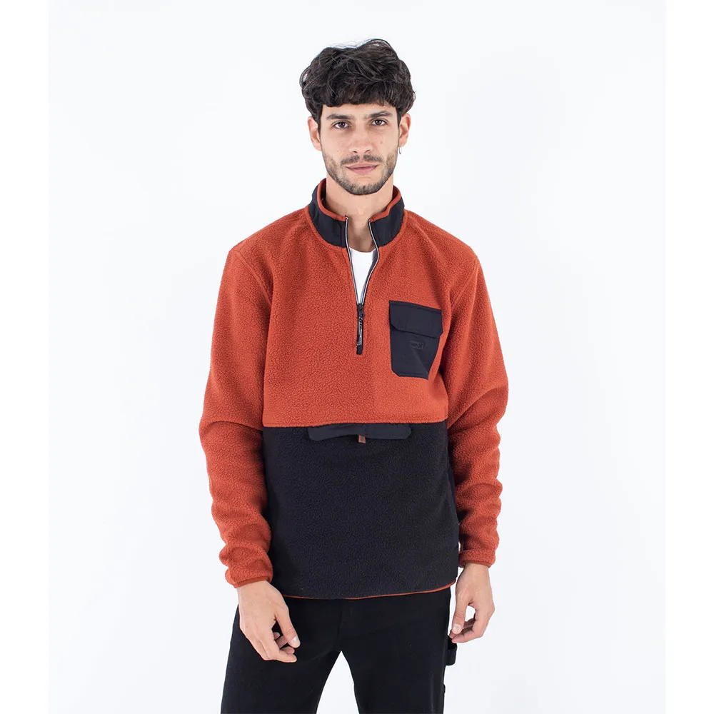 

Толстовка Hurley Burrito Sherpa Track half zip, оранжевый