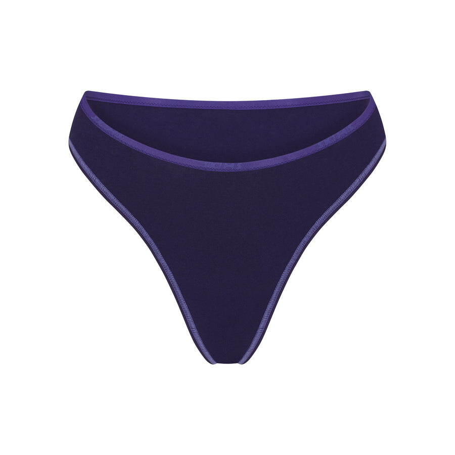 

Бикини с высоким бегуном SKIMS Cotton Logo, цвет Concord
