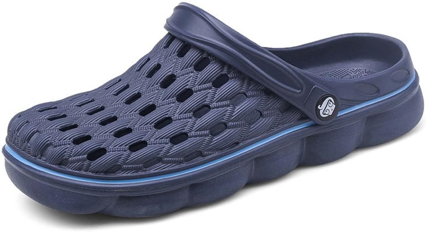 

Мужские легкие шлепанцы Eliogn Mules, удобные садовые клоги, противоскользящие пляжные туфли для мужчин, водные туфли, домашние и тапочки, темно-синий