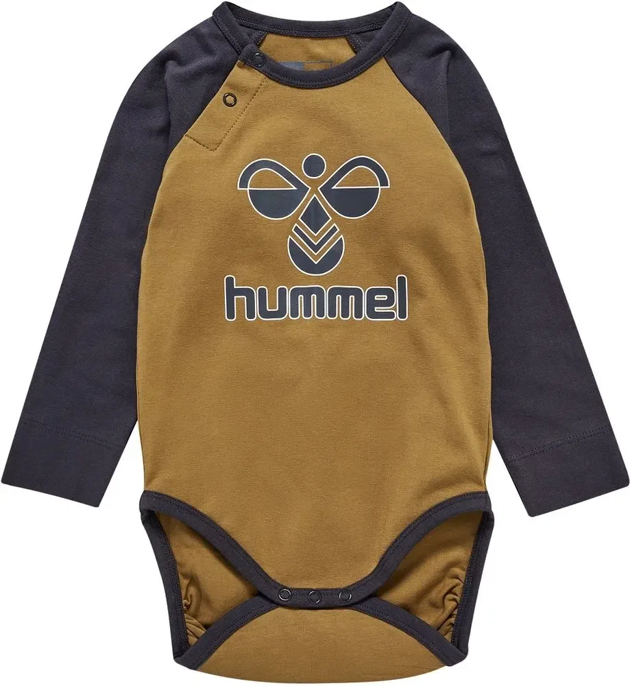 Боди длинный рукав, хлопок, Hummel, белый