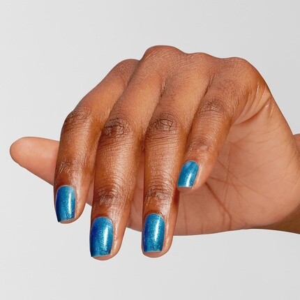 Стойкий непрозрачный синий лак для ногтей OPI Infinite Shine с ярким мерцающим покрытием, 0,5 жидких унции — Do You Sea What I Sea? — фото 3