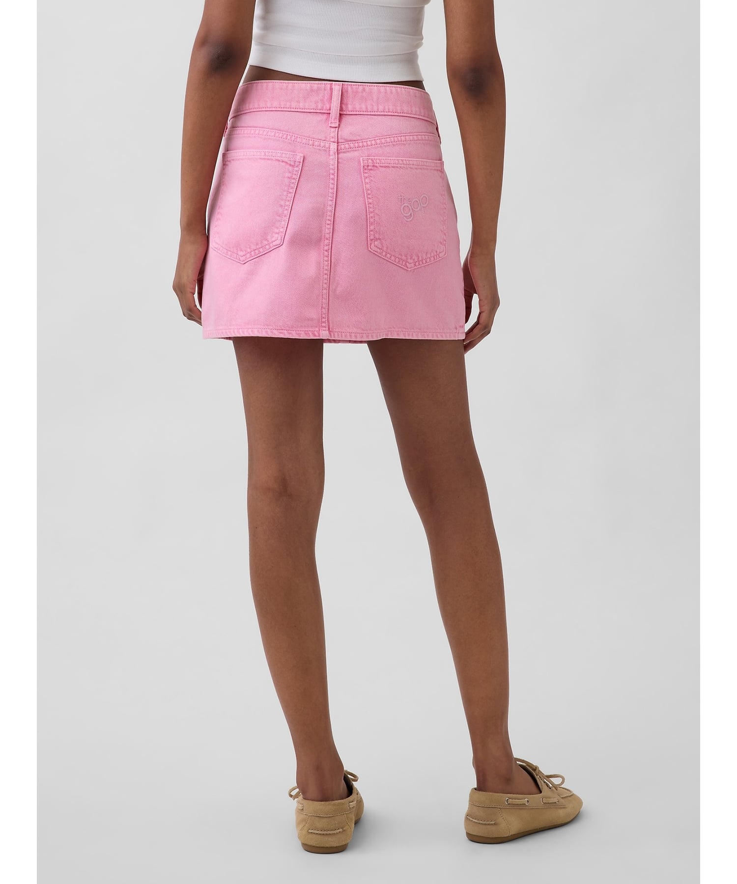 (W) Ультрамягкая джинсовая мини-юбка GAP, FRENCH_PINK