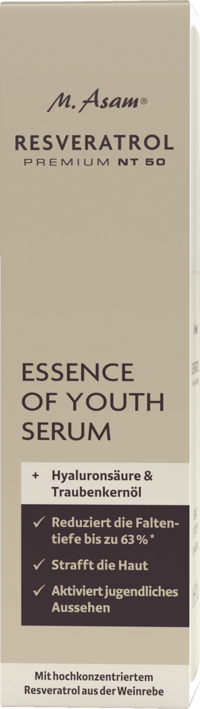 

Сыворотка для лица M. Asam Resveratrol Premium NT50 Essence of Youth Serum