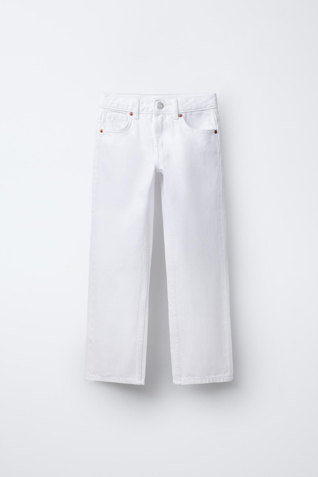 

Джинсы с прямыми штанинами ZARA, белый