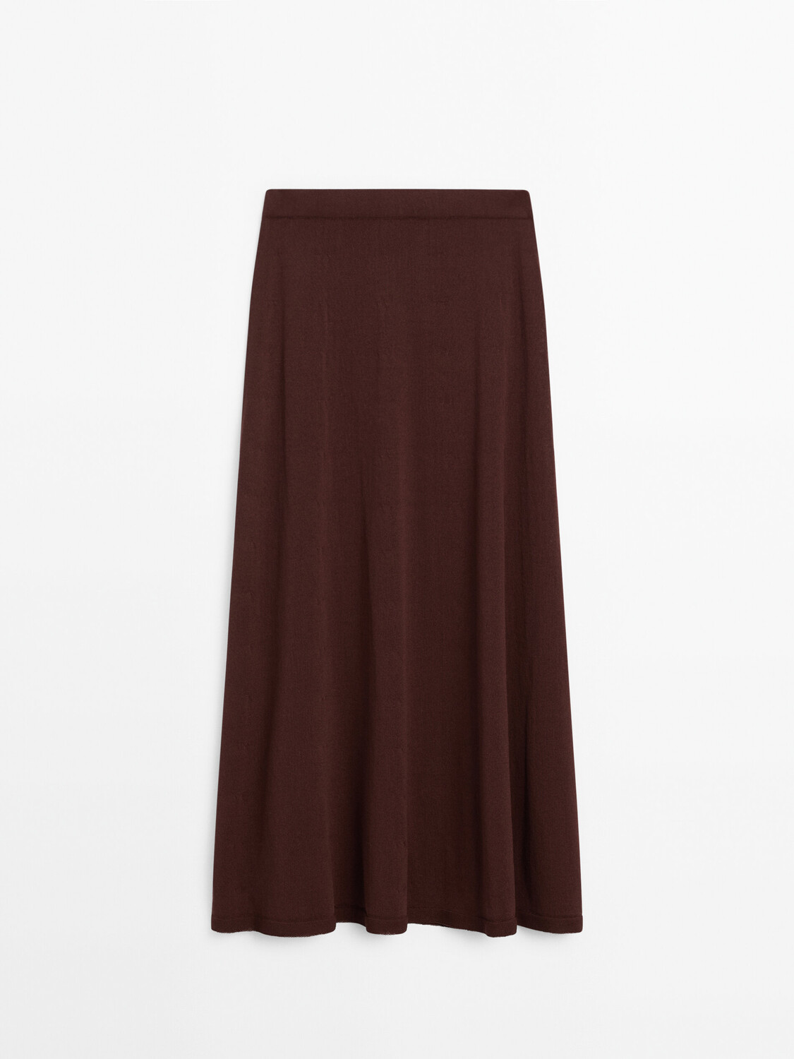

Расклешенная трикотажная юбка в тон Massimo Dutti, бордовый, Красный, Расклешенная трикотажная юбка в тон Massimo Dutti, бордовый