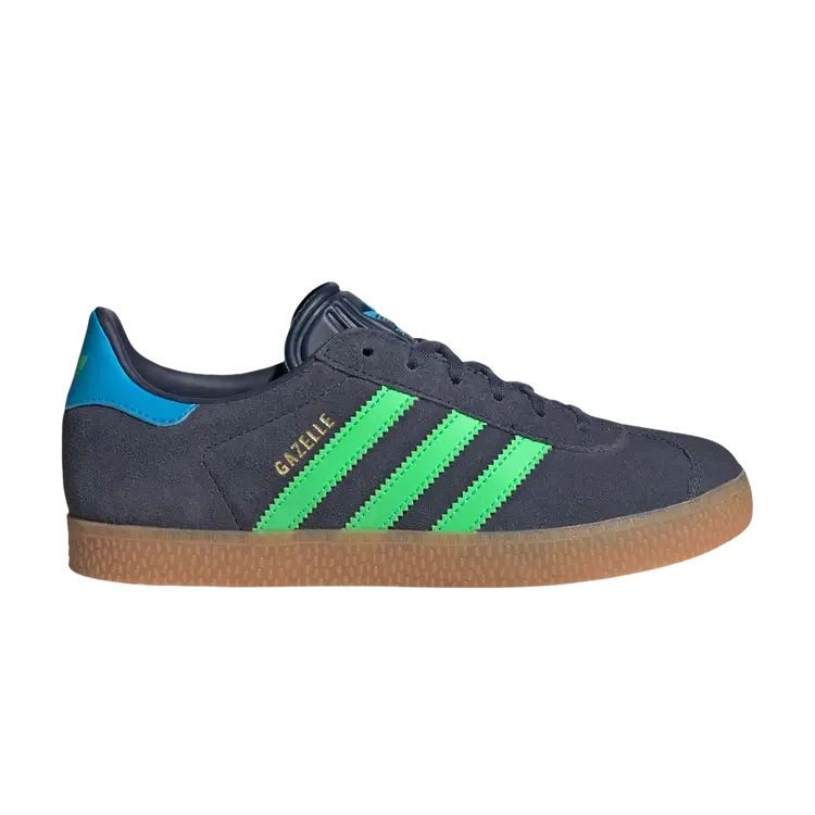 Adidas Gazelle J 'Shadow Navy Screaming Green Lucid Aquamarine'