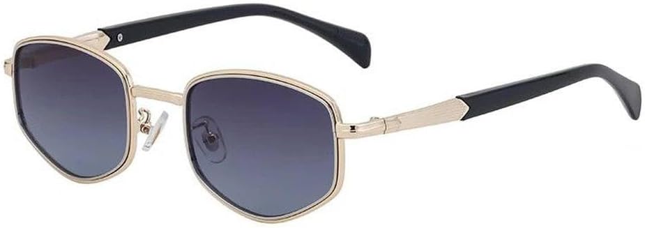 

Солнцезащитные очки LVTFCO прямоугольной формы с металлическим каркасом, маленькая оправа, мужские, роскошные, модные, многоугольные, с защитой от УФ-излучения UV400, C5grayblue