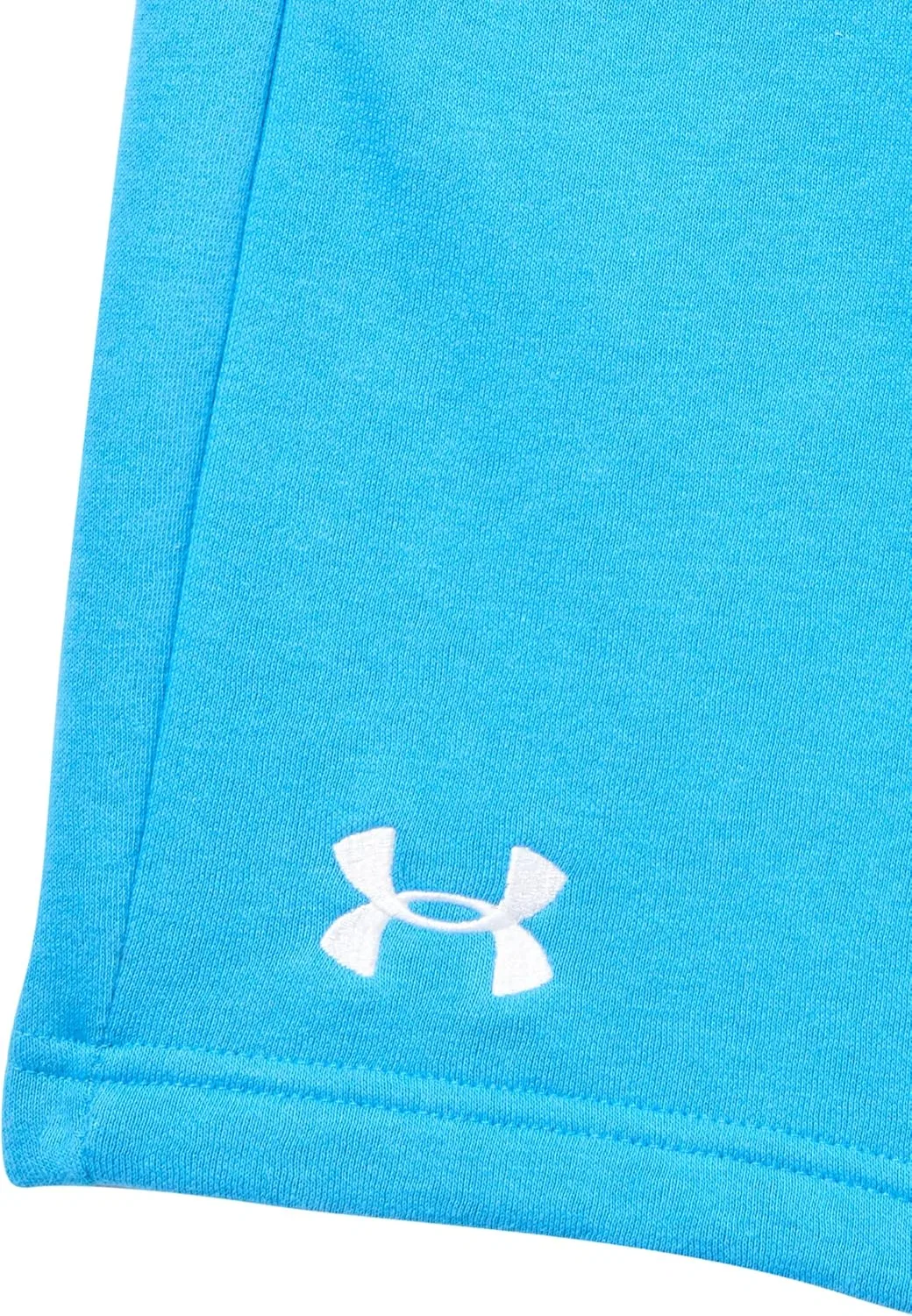 Детские флисовые шорты Under Armour Rival, (452) Ether Blue//White — фото 2