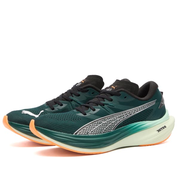 Кроссовки Deviate Nitro 3 Puma, зеленый terrain & heat fire — фото 2
