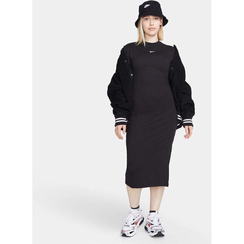 Dress w nsw essntl midi dress Nike, черный — фото 3
