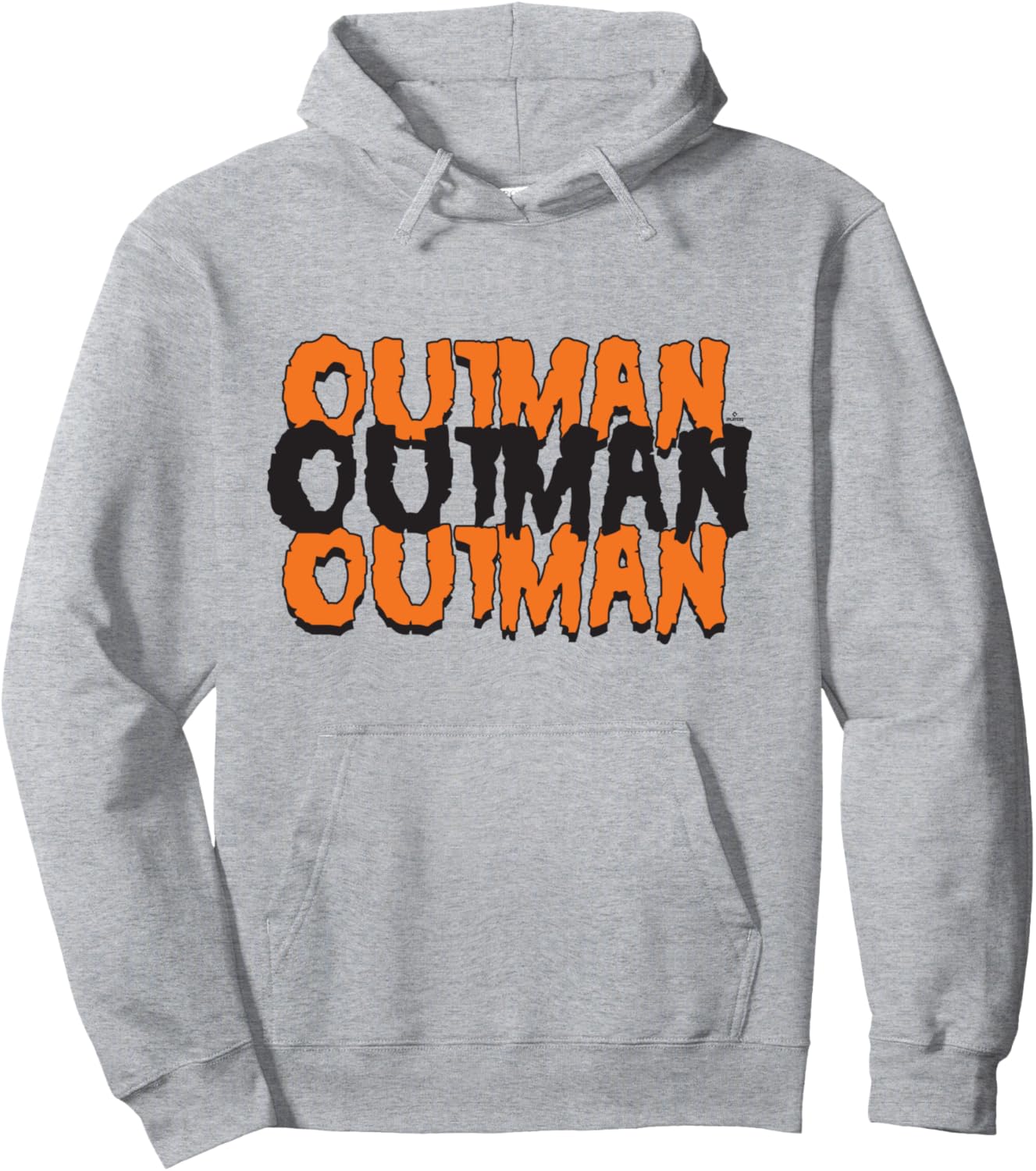 

Худи James Outman Los Angeles Baseball Halloween Name MLBPA, серое Ryno Sports