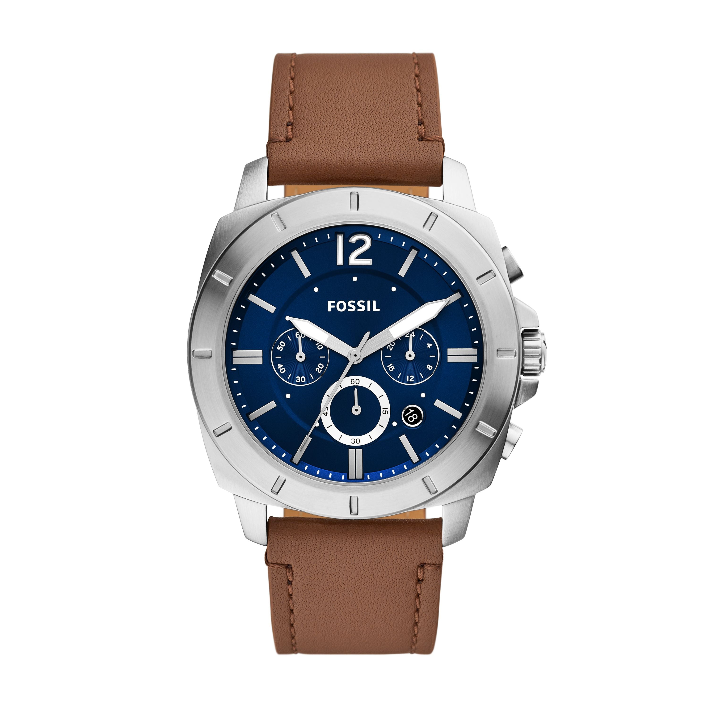 

Мужские часы Fossil Privateer Chronograph из нержавеющей стали, коричневый