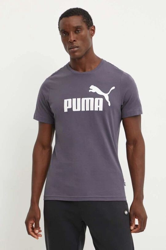 

Хлопковая футболка Puma, серый