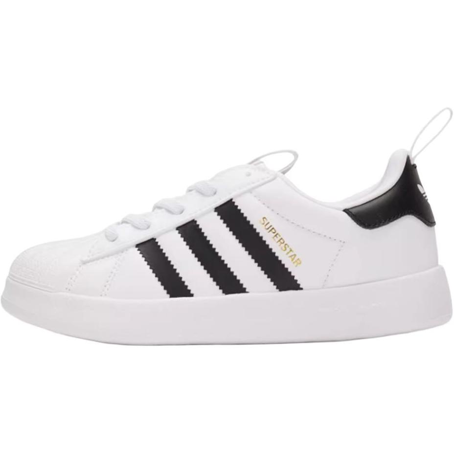 

Adidas Originals Детские кроссовки для скейтбординга AdiFOM Superstar Low Top, белые/черные/золотые