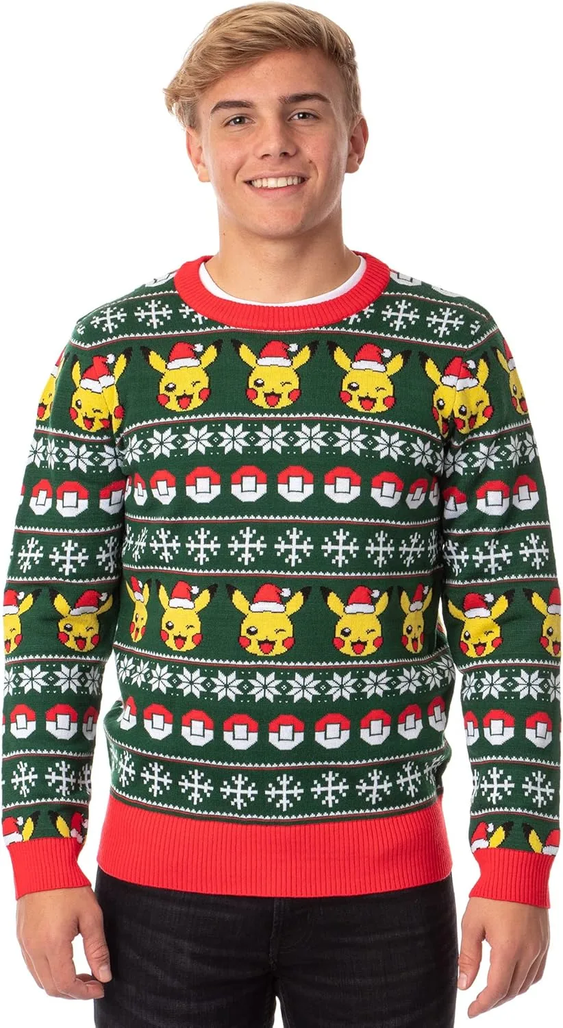

Свитер мужской Mad Engine Pokemon Santa Pikachu Holiday Fair Isle