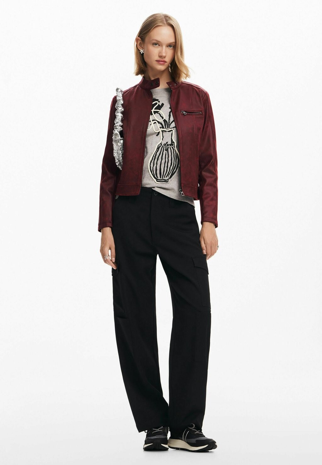 

Куртка из искусственной кожи Desigual, красный