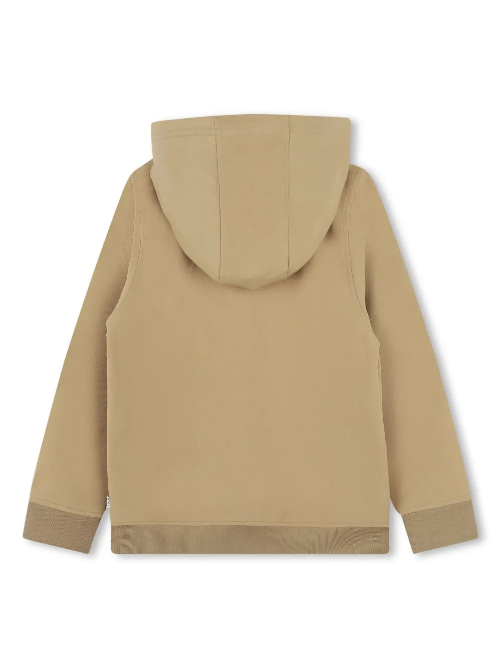 Худи на молнии с вышитым логотипом BOSS Kidswear, нейтральный — фото 2