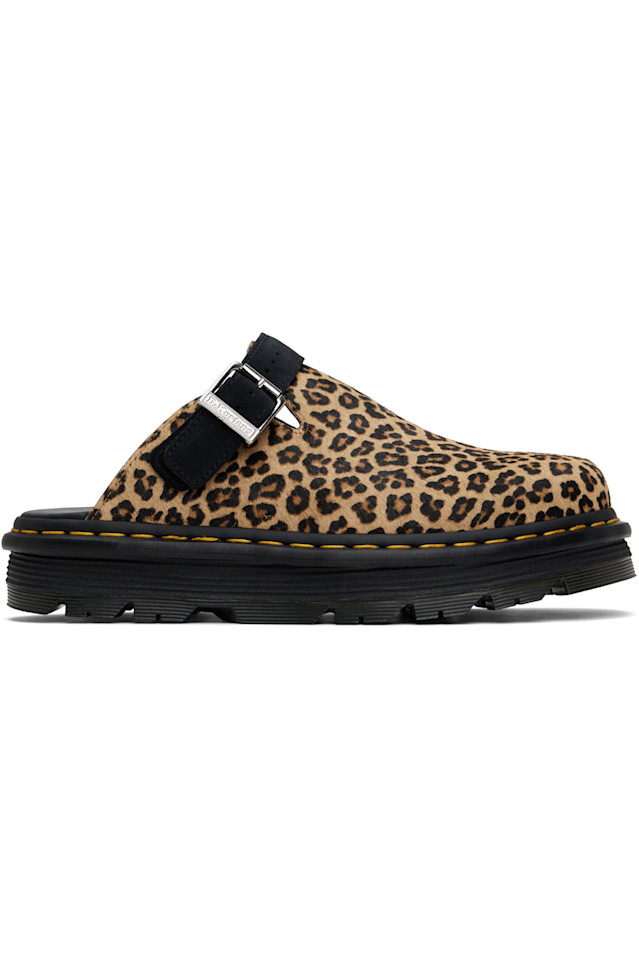 

Zebzag лоферы на платформе с ремешком на пятке Dr. Martens, цвет mini leopard hair-on
