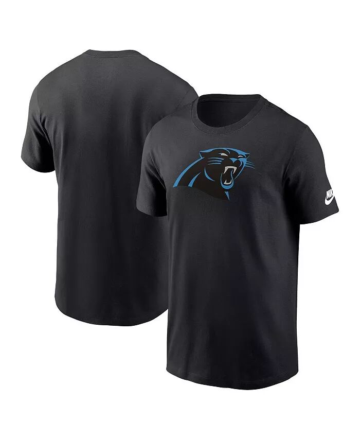 

Мужская черная футболка Carolina Panthers Rewind Logo Essential Nike