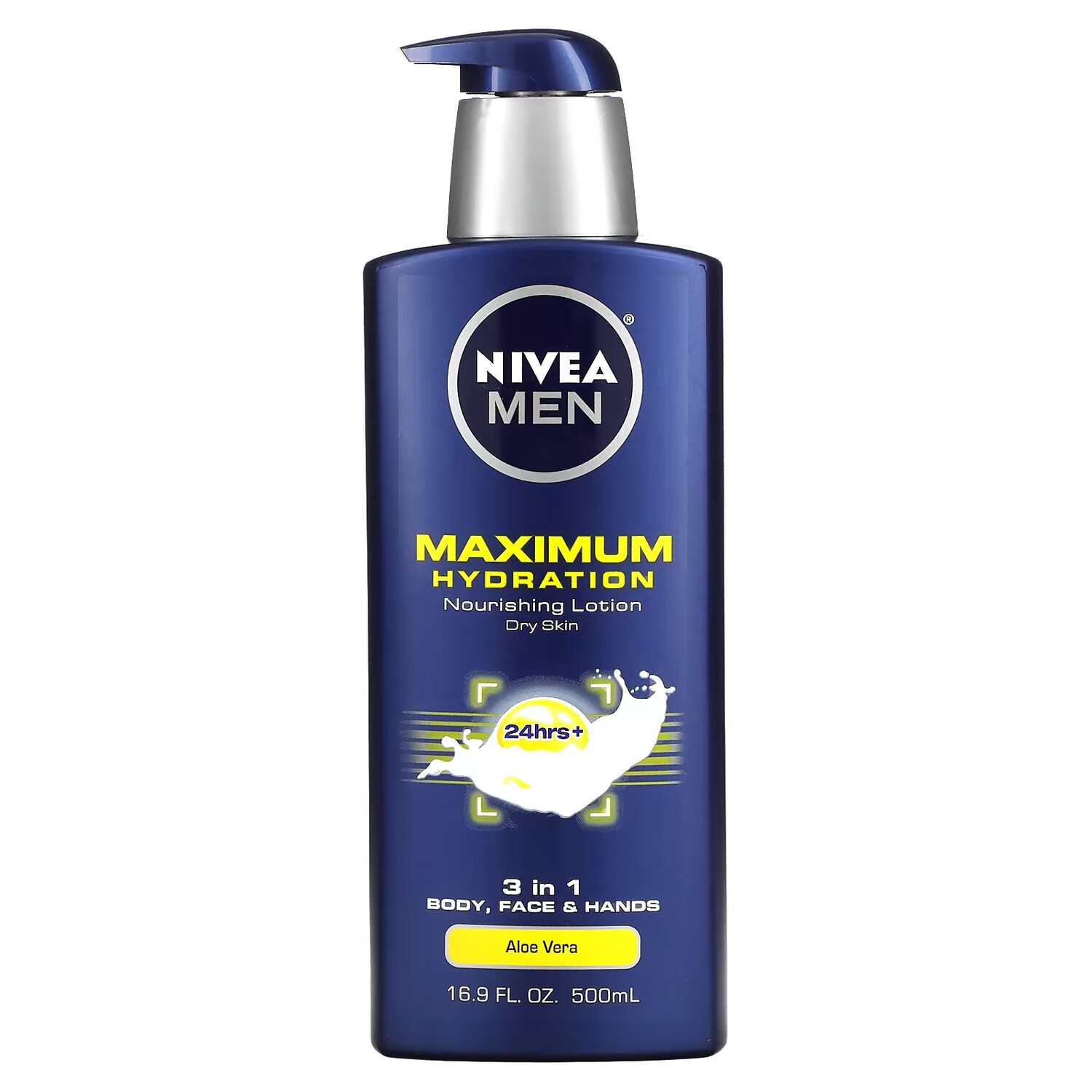 

Nivea Men Maximum Hydration Питательный лосьон 3-в-1 с алоэ вера, 16,9 жидких унций (500 мл)