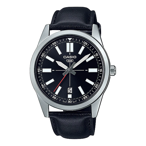 

Часы Casio Dress Pointer Display Analog Watch 'Black Silver White', черный