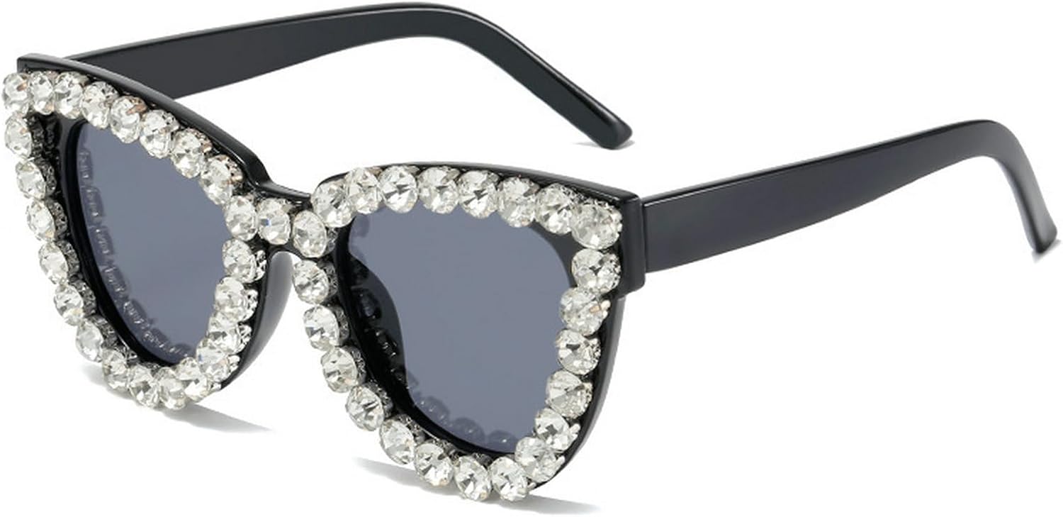 

Laureles 2023 Модные квадратные солнцезащитные очки с бриллиантами для женщин, крупные, со стразами, солнцезащитные очки для женщин, защита от УФ-излучения UV400, Black White