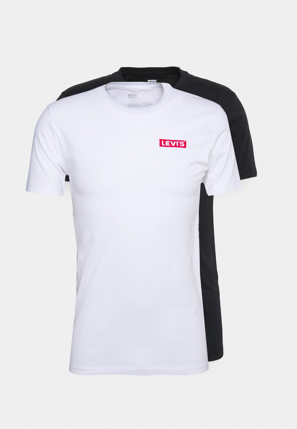 базовая футболка Crewneck Graphic 2 Pack Levi's, цвет white/meteorite