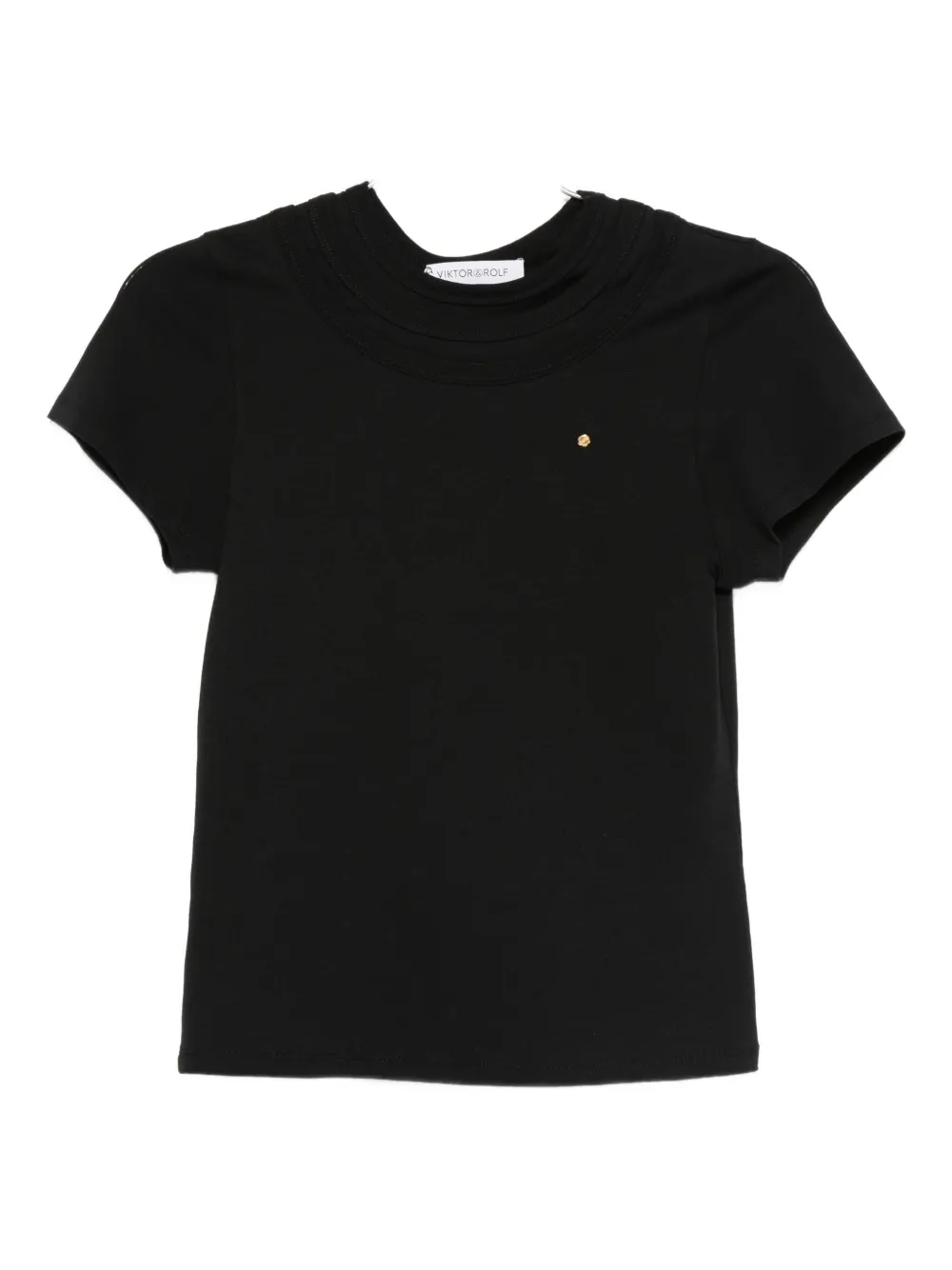 

Футболка с тройным воротником Viktor & Rolf, черный