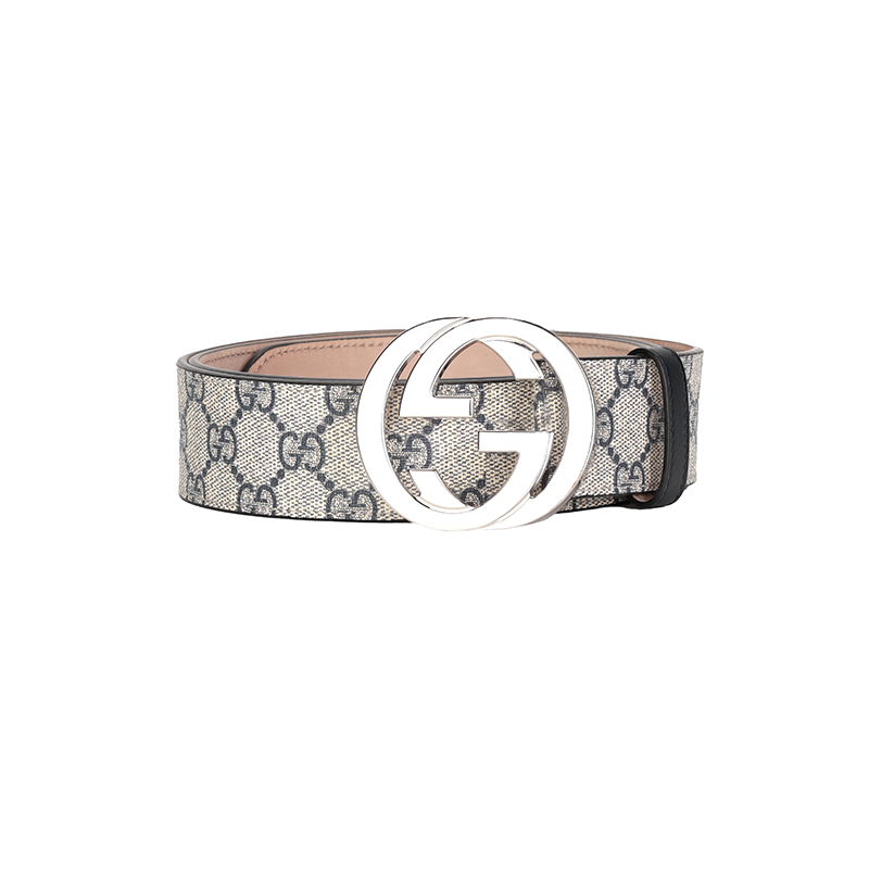

Ремень с пряжкой Interlocking G Palladium Gg Supreme 1.5'W GUCCI