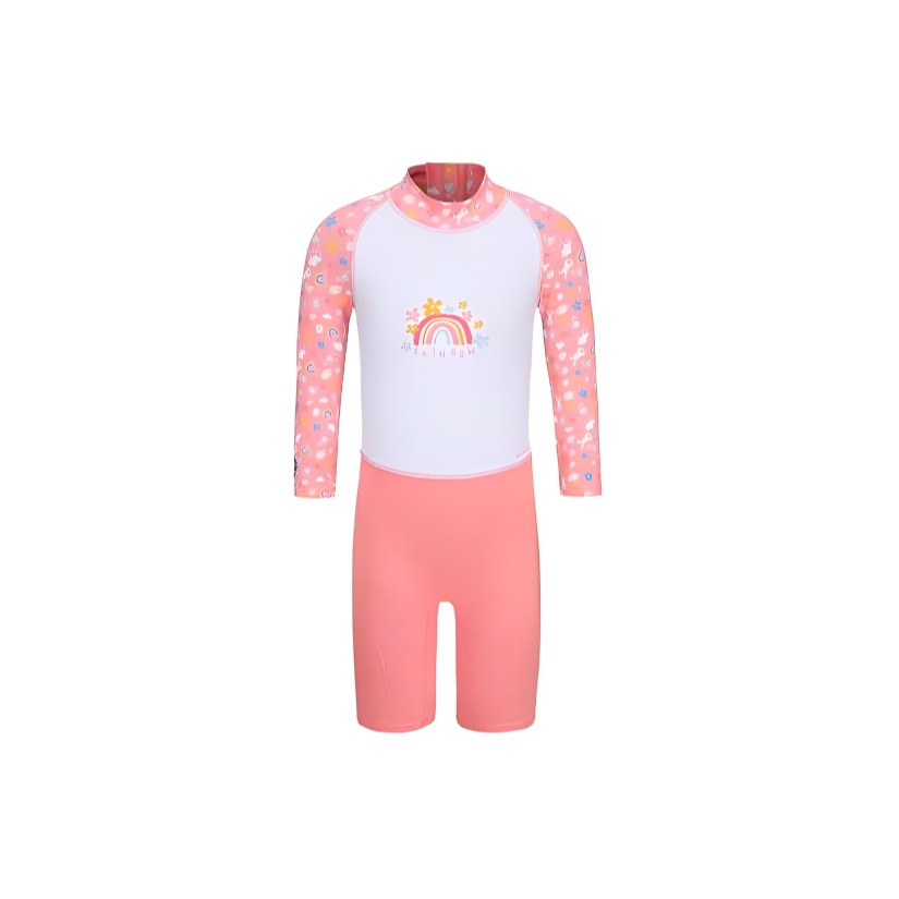 

Детский купальник Коралловый розовый/Белоснежный/Личи розовый Детский DECATHLON