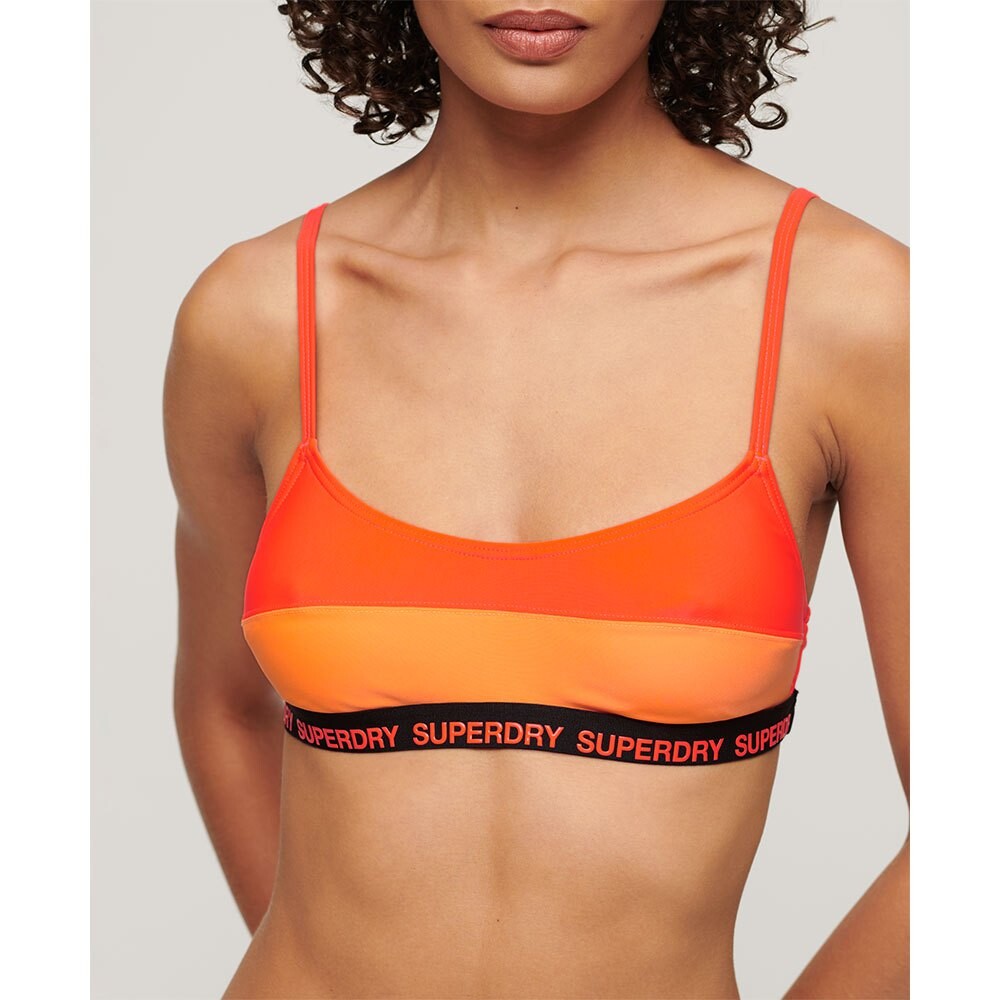 

Топ бикини Superdry Elastic Bralette, оранжевый