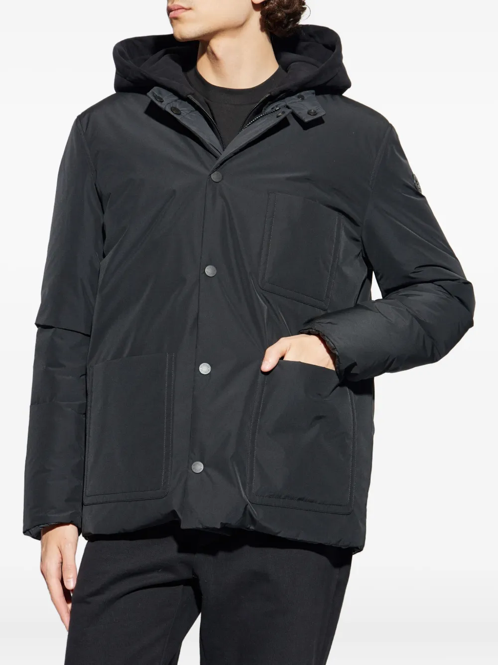 Двусторонняя пуховая куртка Ouille Moncler, черный — фото 3