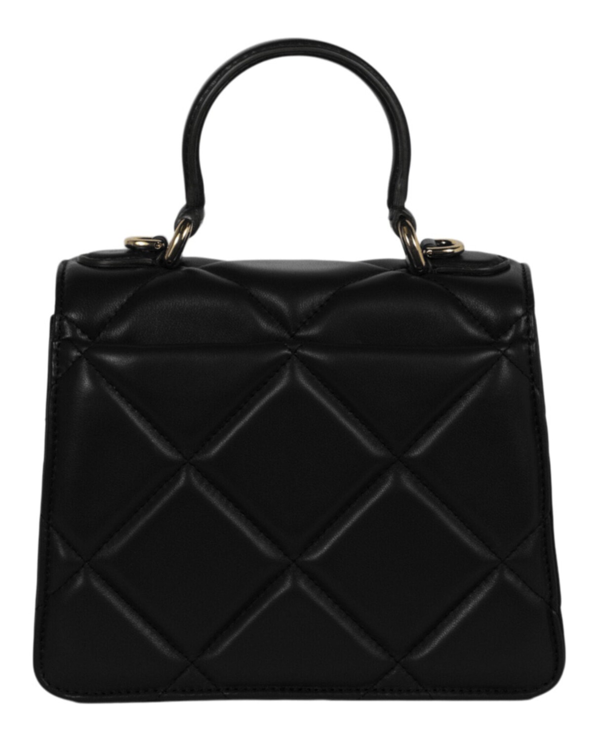 

Стеганая сумка через плечо с заклепками в форме сердца Moschino, цвет Fantasy Print Black