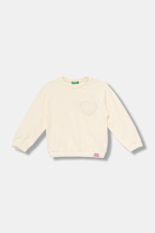 

Детская хлопковая толстовка United Colors Of Benetton, бежевый