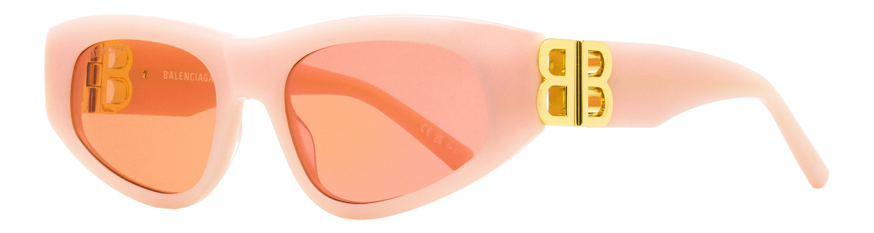 

Женские солнцезащитные очки Balenciaga Cateye BB0095S 003 розовые 53 мм