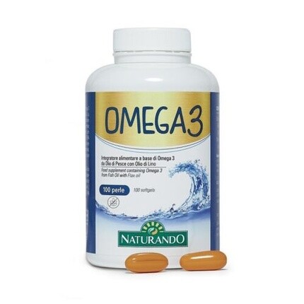 

NATURANDO Omega 3 Добавка для повышения уровня холестерина, 100 жемчужин