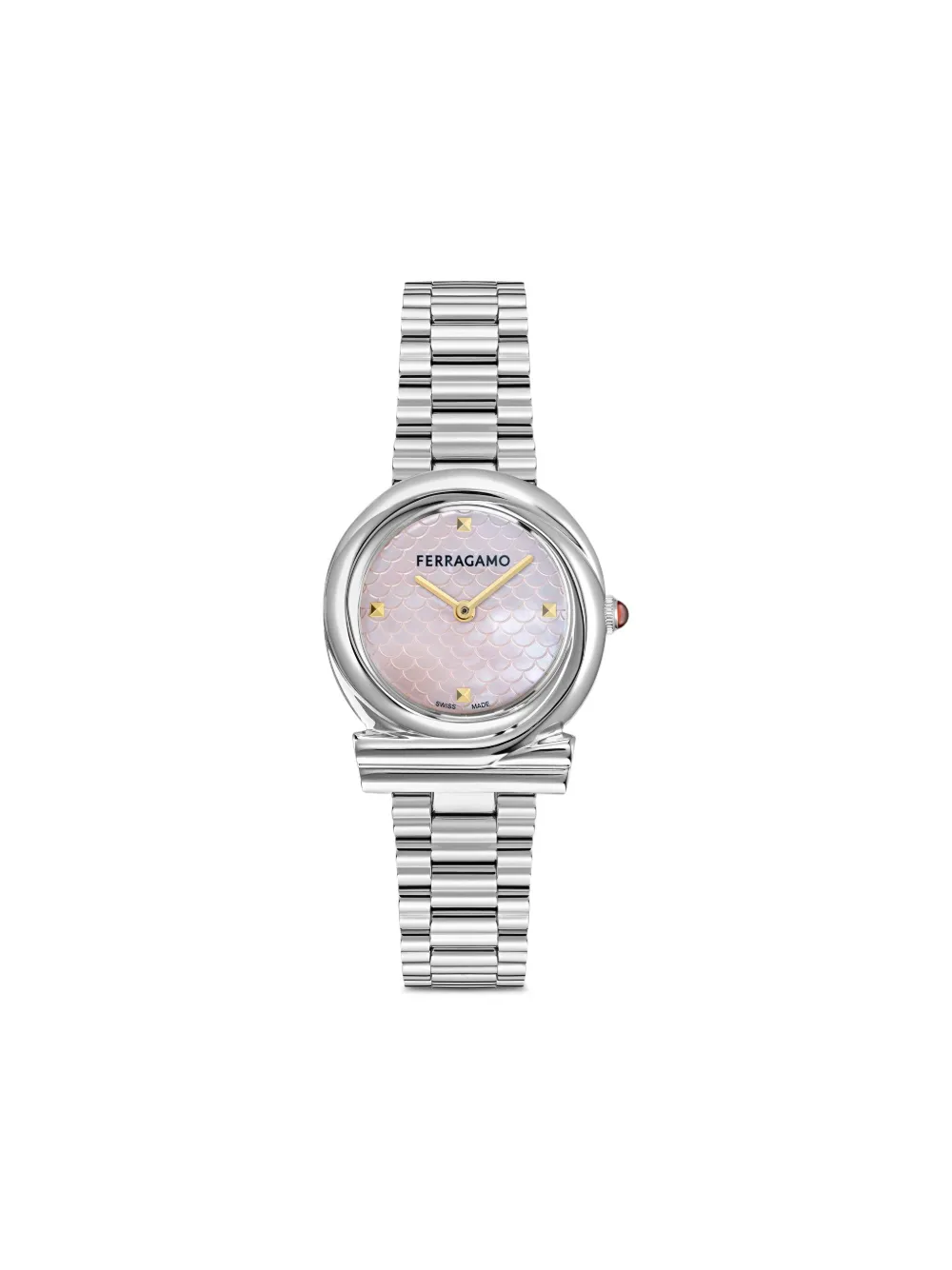

Наручные часы Twisted Gancini 28 мм Ferragamo, серебряный