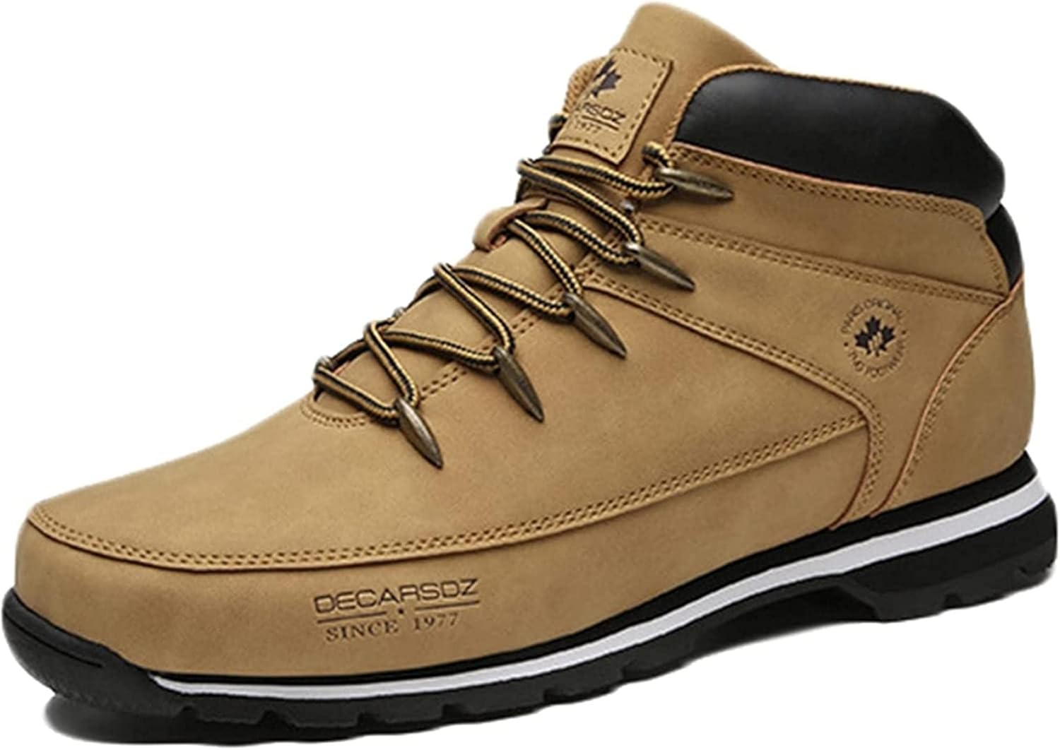 

Зимние мужские ботинки Yiozoi для улицы, короткие ботинки на шнуровке, для повседневной носки, удобные, высокие, легкие, домашние, желтый