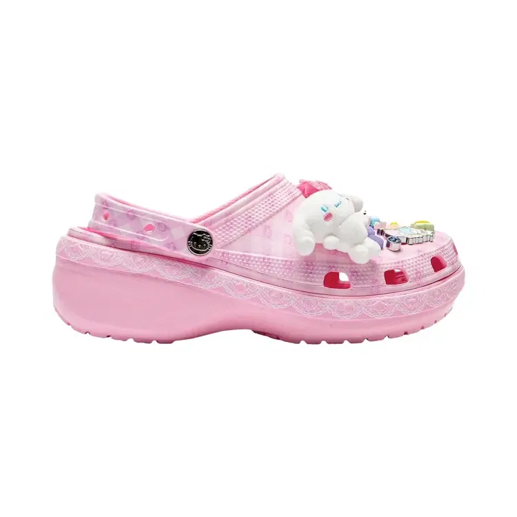 Платформенные сабо Hello Kitty x Crocs, розовый